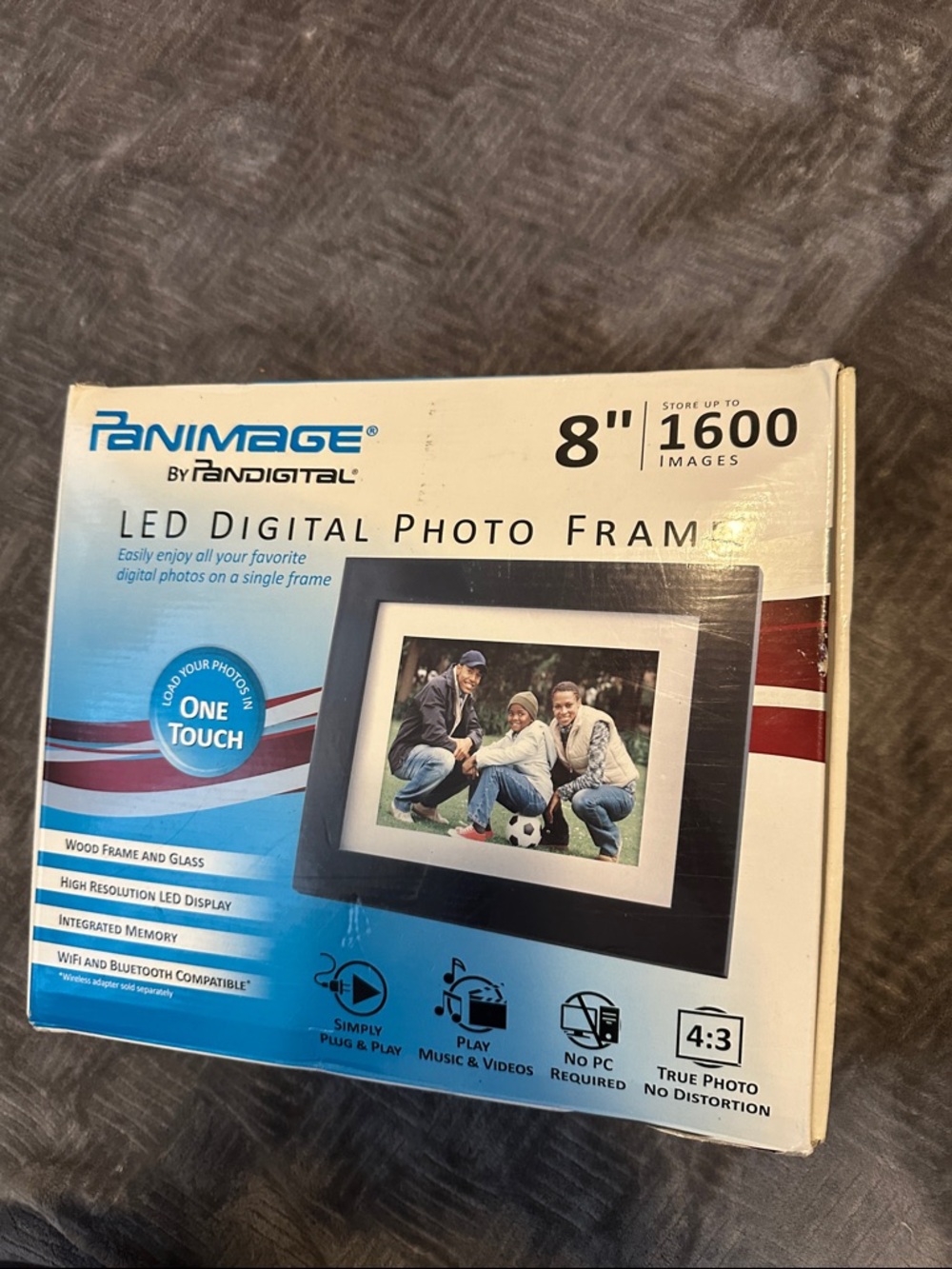 8" LED Digital Photo Frame - Black